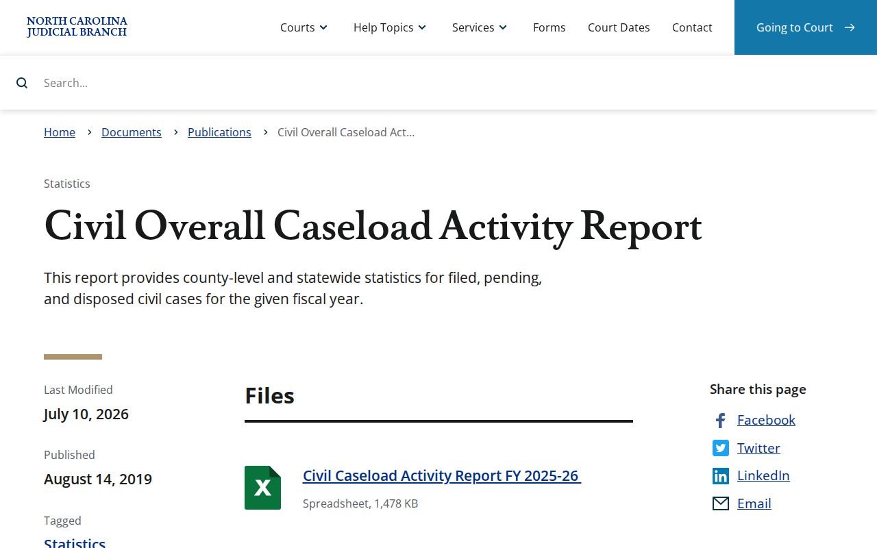Yancey civil docket caseload report source