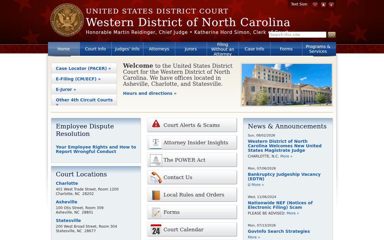 Yancey County court records federal district court source