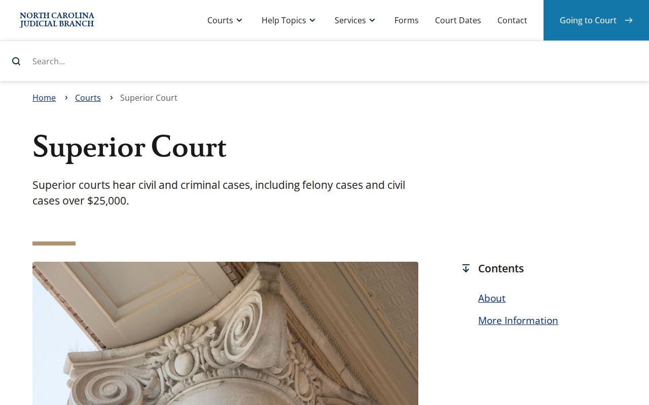 Yancey County Superior Court docket jurisdiction reference